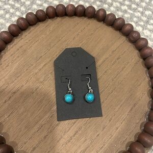 Turquoise and Silver Dangle Earrings